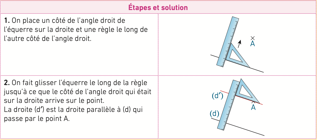 Tracer une perpendiculaire avec la réquerre 