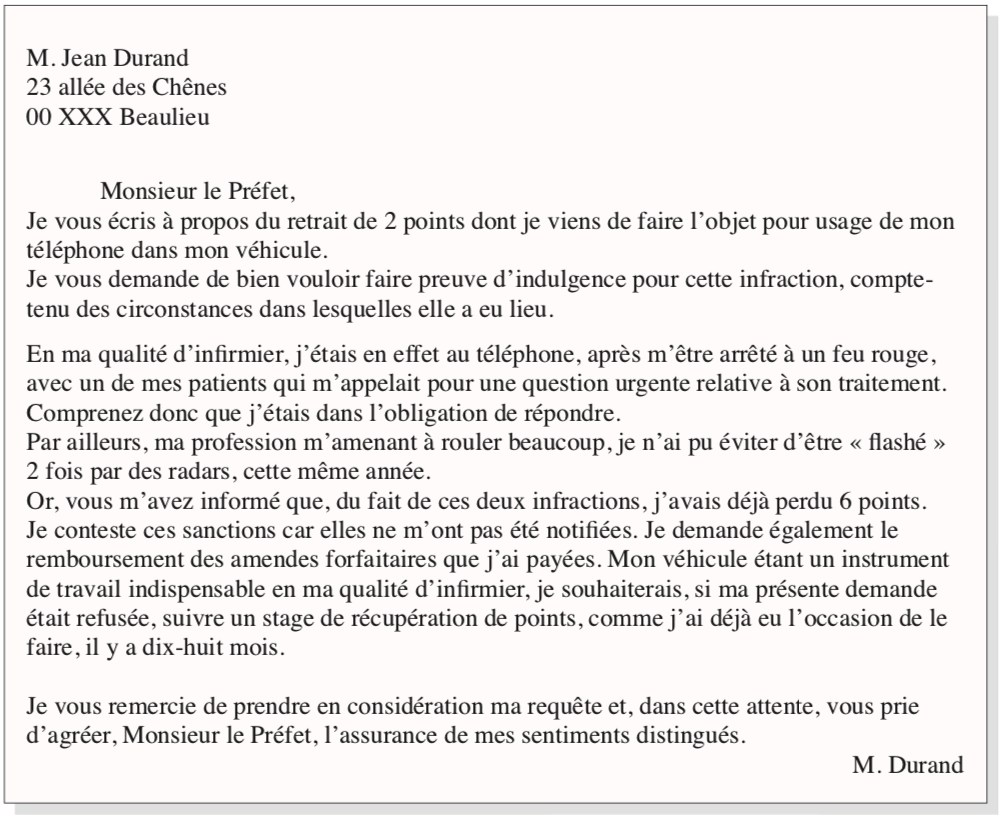 La lettre administrative